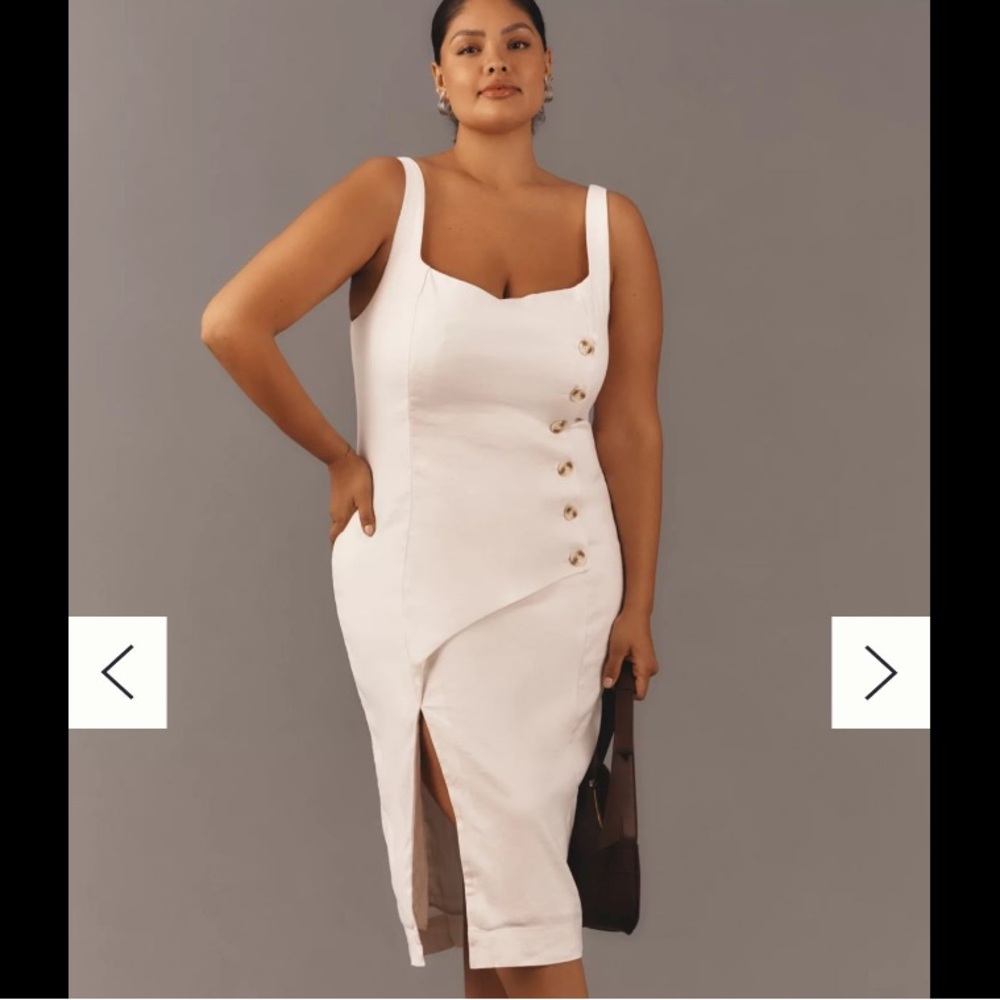 Anthropologie Women’s White Dress - Large